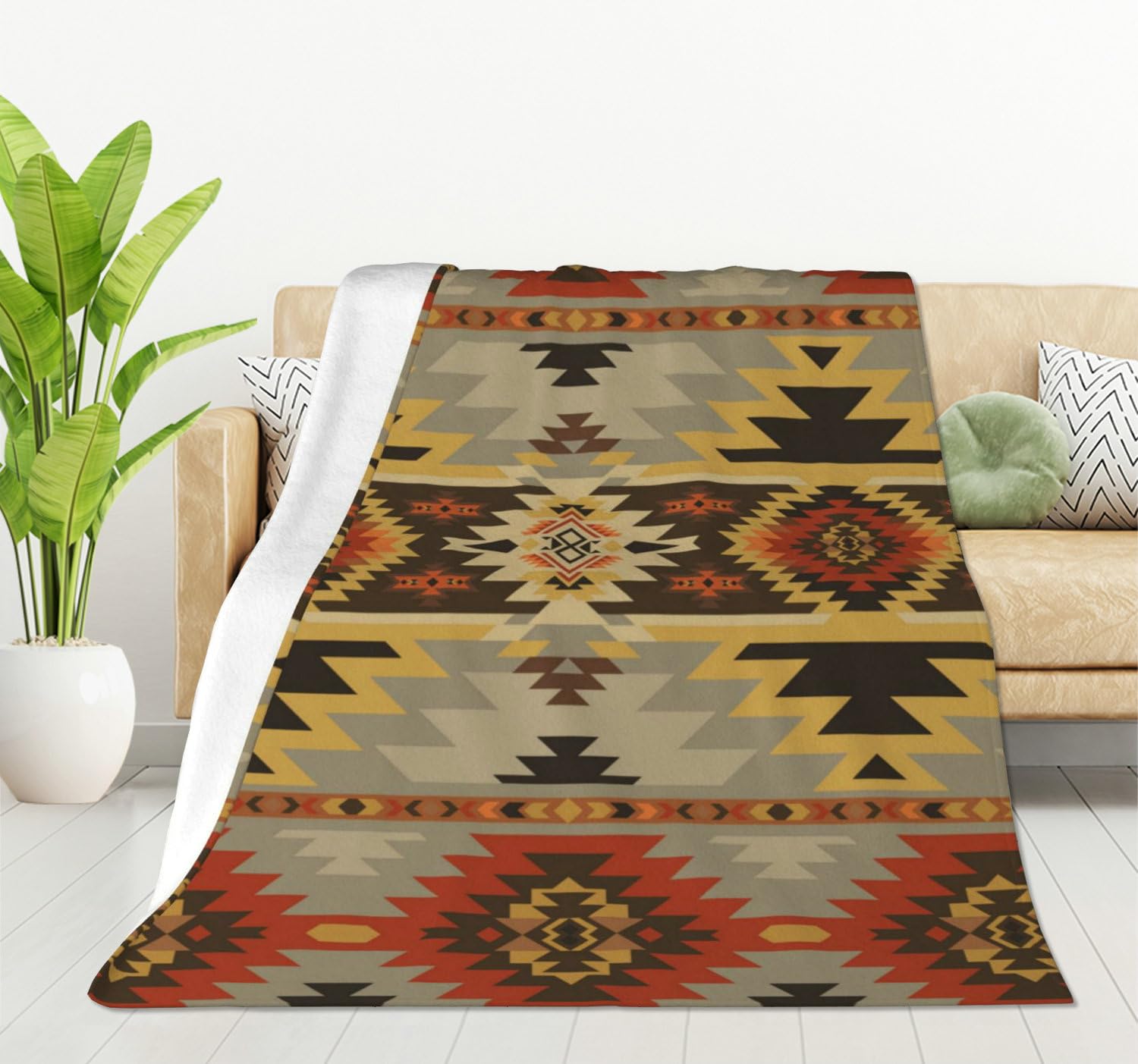 HGOD DESIGNS Aztec Blanket for Women Soft Warm Lightweight Throw Christmas Birthday Home Living Room Decor 40"x50"  
HGO